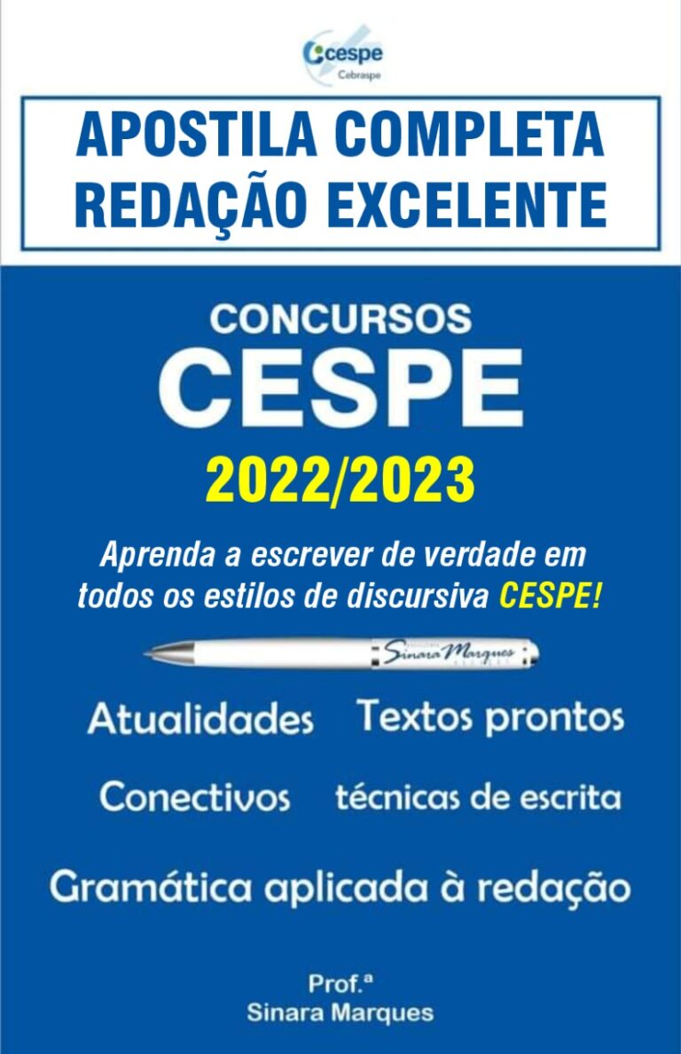 Guia Completo Da Redação Excelente Concursos Cespe Sinara Marques 0066